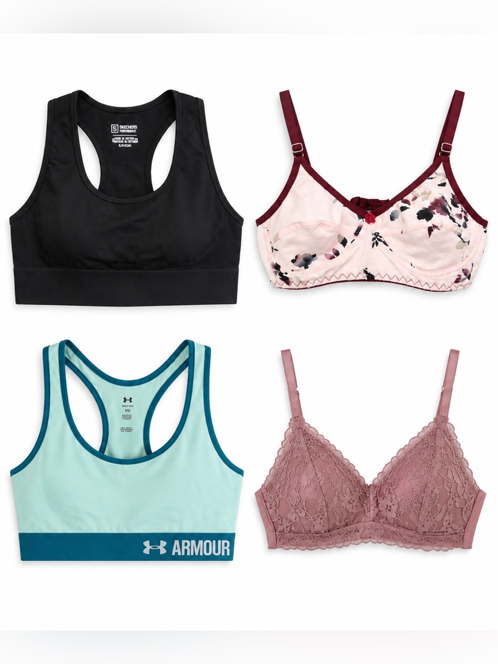 4 Piece Sports Bra & Bralette Bundle – Size Small – GUC/EUC